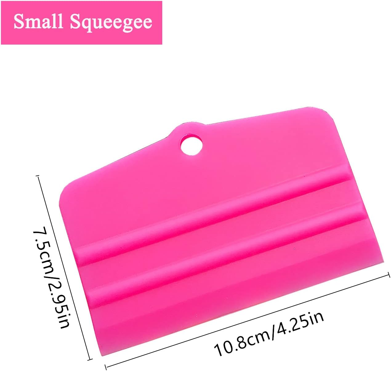 Umaki 4.3'' X 2.9'' Silicone Pink Squeegee, Flexible Small Squeegee for Car Paint Protection Film, Vinyl Wrap, Tinting Film and Screen Printing, Water Blade for Sink, Glass, Tiles, Mirror image number 1
