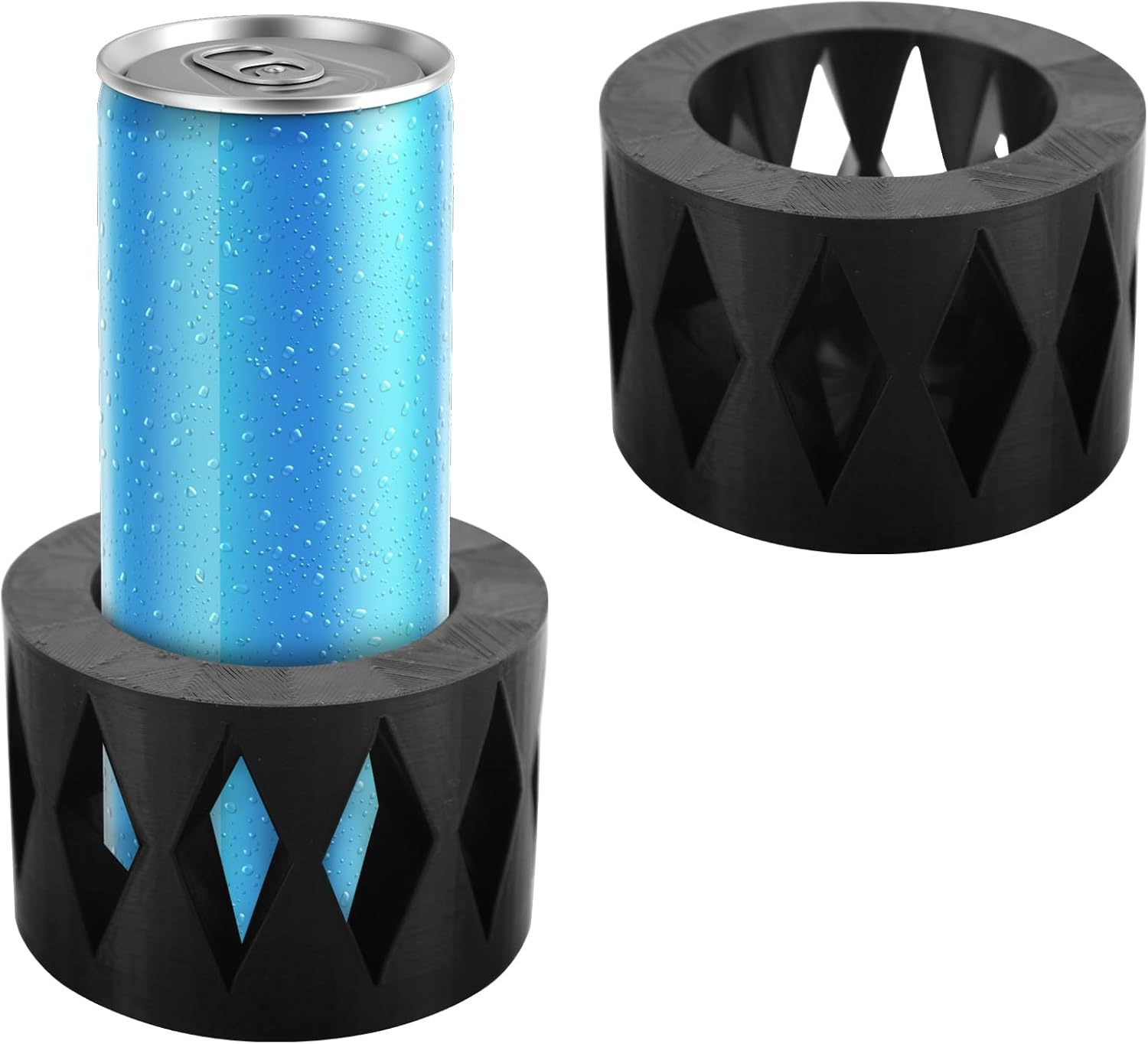 2Pcs Car Cup Holder Insert for Slim Cans, 3.5In Universal Cup Holder Adapter for 12Oz Cans Energy Drinks Secure Fit & Anti-Rattle image number 5