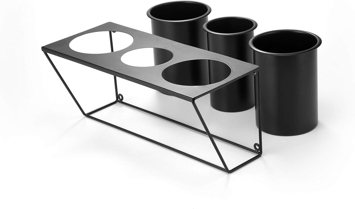 J JACKCUBE DESIGN Hair Dryer Holder Hair Styling Product Care Tool Organizer Bath Supplies Accessories Tray Stand Storage Bathroom Steel Hair Dryer Holder(Black) MK470B image number 1