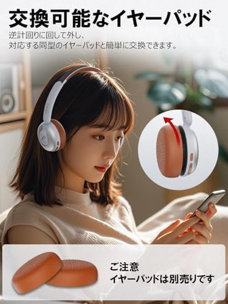 Earaku Wireless Headphones (2025 Limit Breakthrough Spatial Audio/Anc Noise Cancelling), Ultra Lightweight, Noise Isolating Wireless Earphones, Bluetooth V5.4/Multi-Point Connection, Over-Ear image number 2