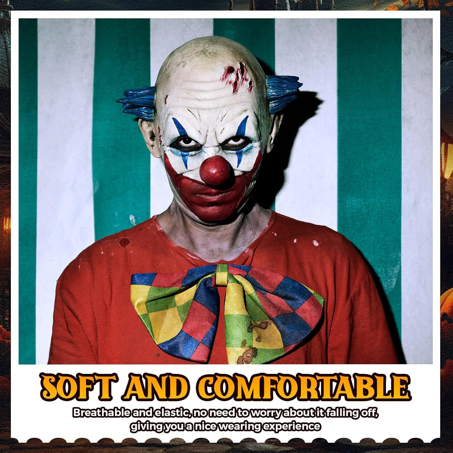 CTOUUGRS Thick Bald Wig Skin Head Skull Cap for Fancy Dress Cosplay Costume Party Halloween 1Pc image number 3