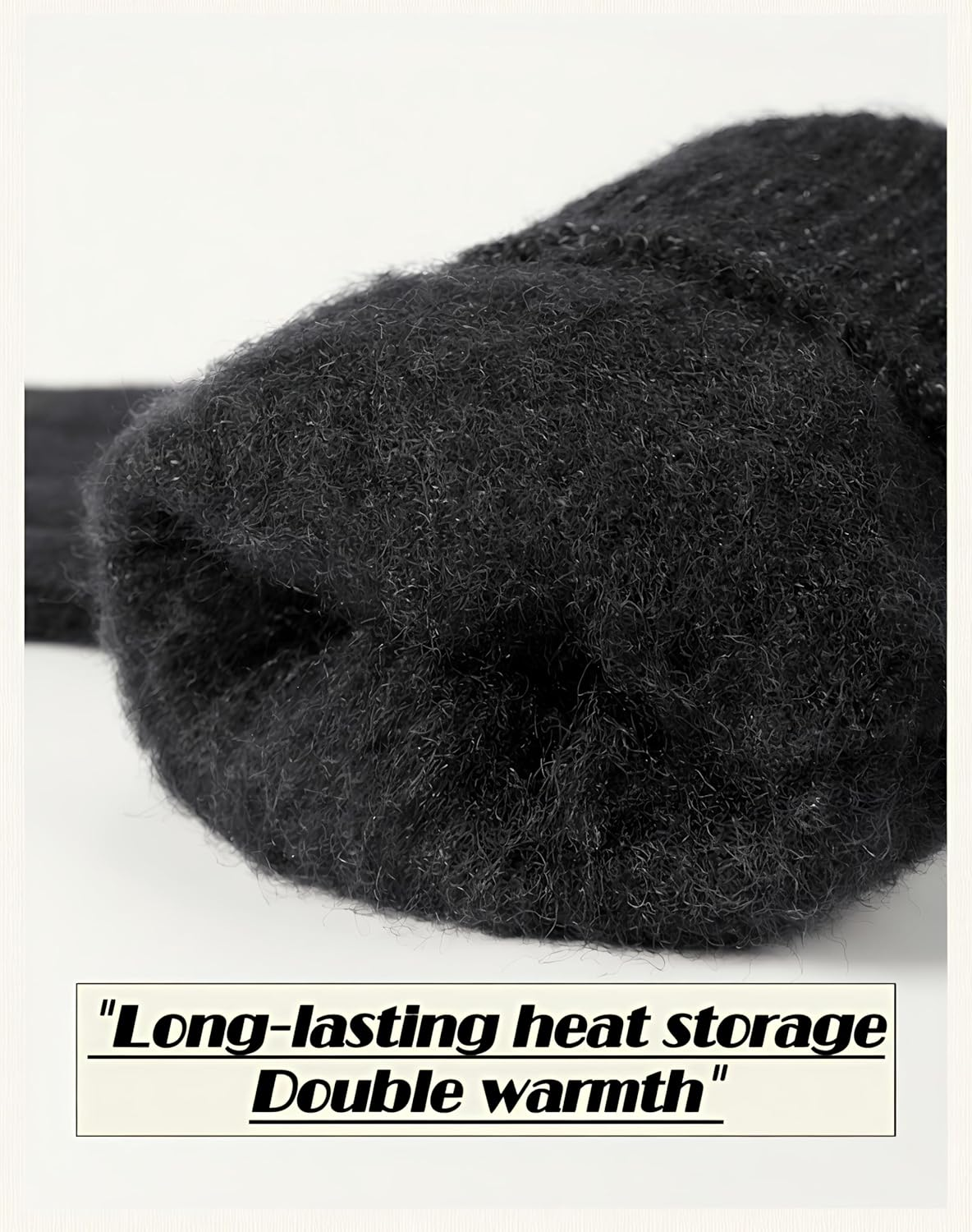 Father'S Day Ideal Gift Thermal Knit Gloves,Fleece Lined Winter Gloves for Men,Grey Thick Warm Wool Gloves,Non-Slip & Anti-Pilling,Touchscreen Compatible（L-Xl） image number 5