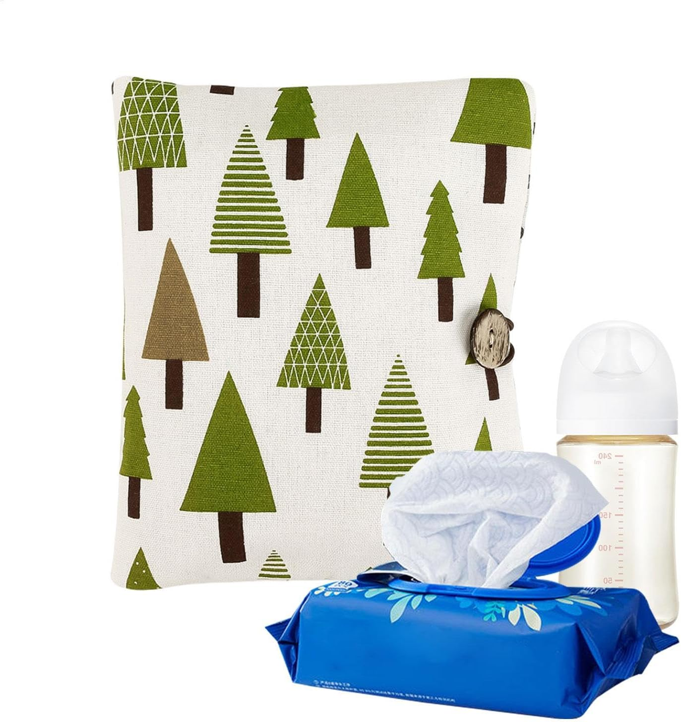 Foldable Diaper Bag, Portable Diaper Pouch, Large Capacity Diaper Tote Washable Diaper Bag Multipurpose Diaper Pouch for Baby Boy or Girl, 8.66X7.09X0.79 Inches, Multicolor