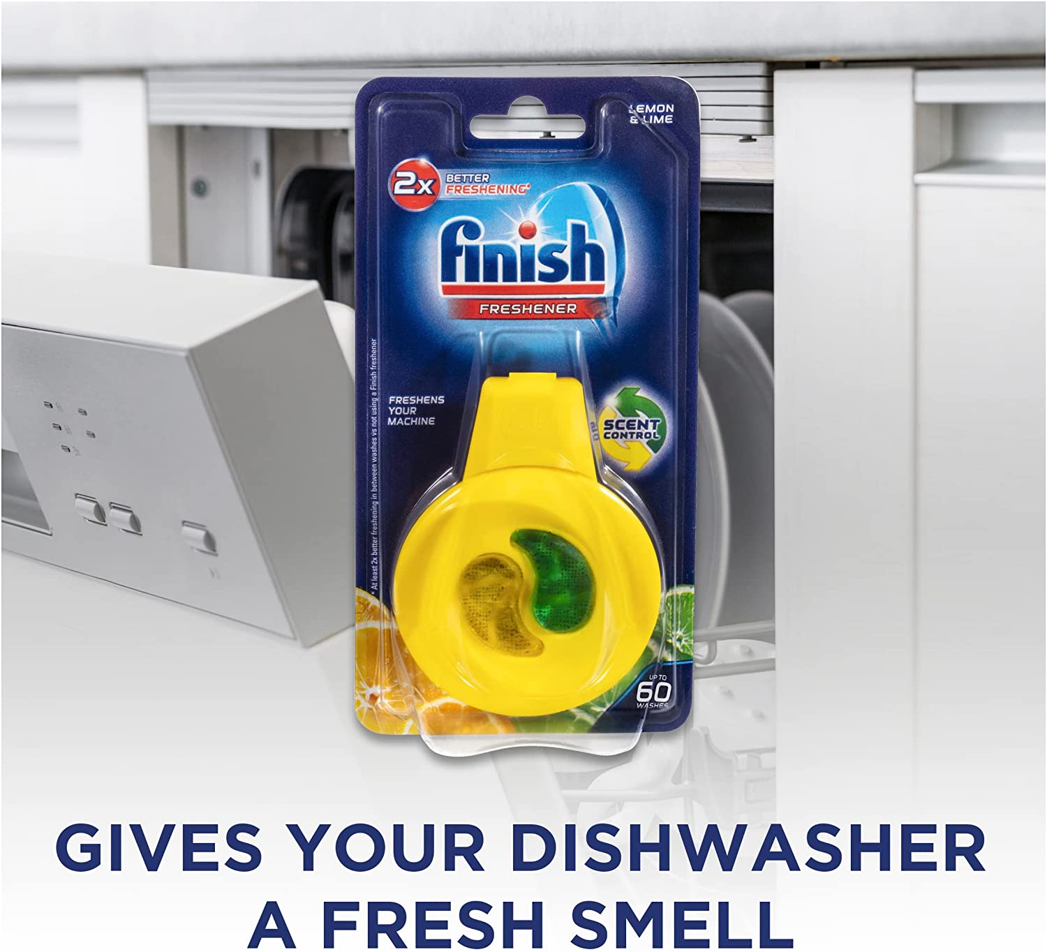 Finish Lemon and Lime Dishwasher Freshener 15 G (Pack of 9) image number 6