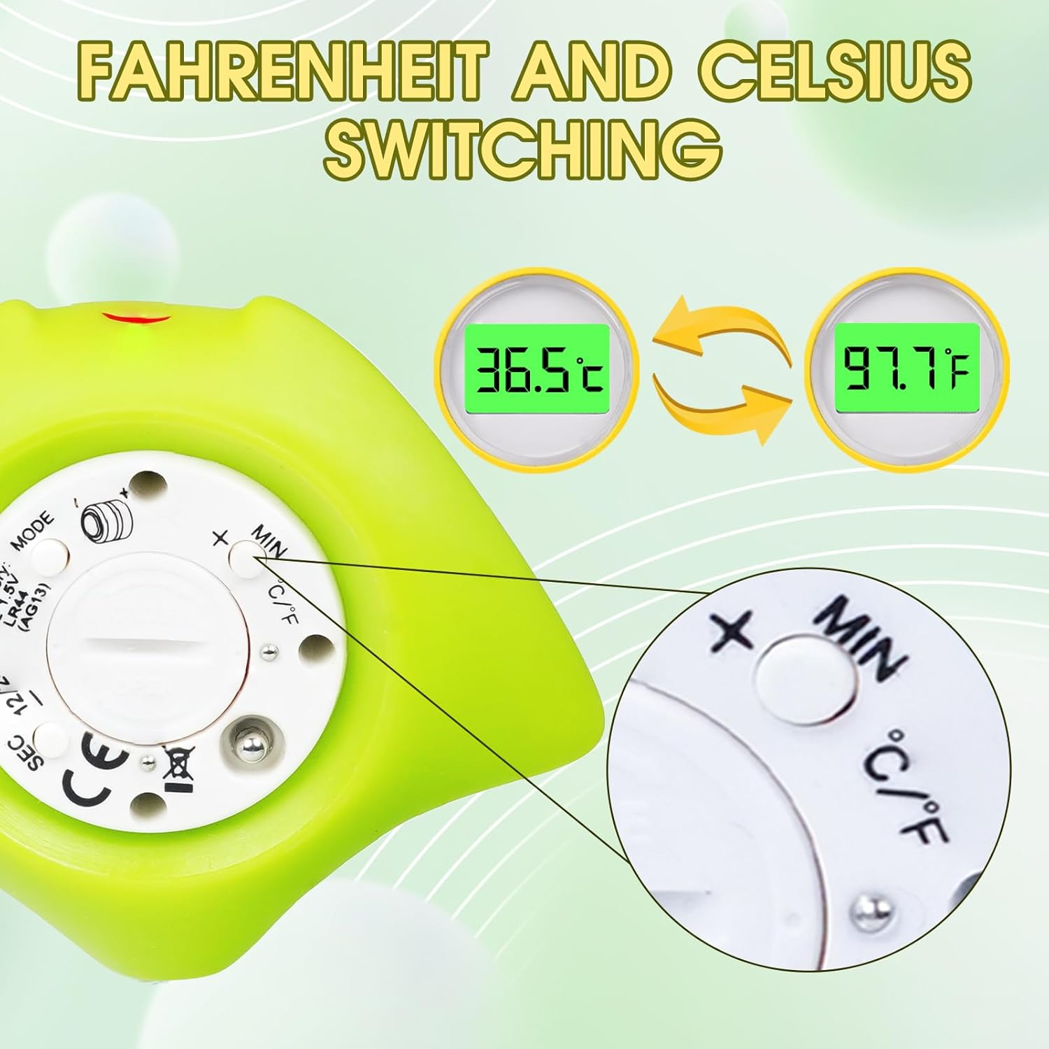 Baby Bath Thermometer, New Upgraded Digital Water Thermometer with 3 Color Backlight and Temperature Warning, Safe Bath Thermometer Floating Toy for Babies and Toddlers （Devil Fish） image number 1