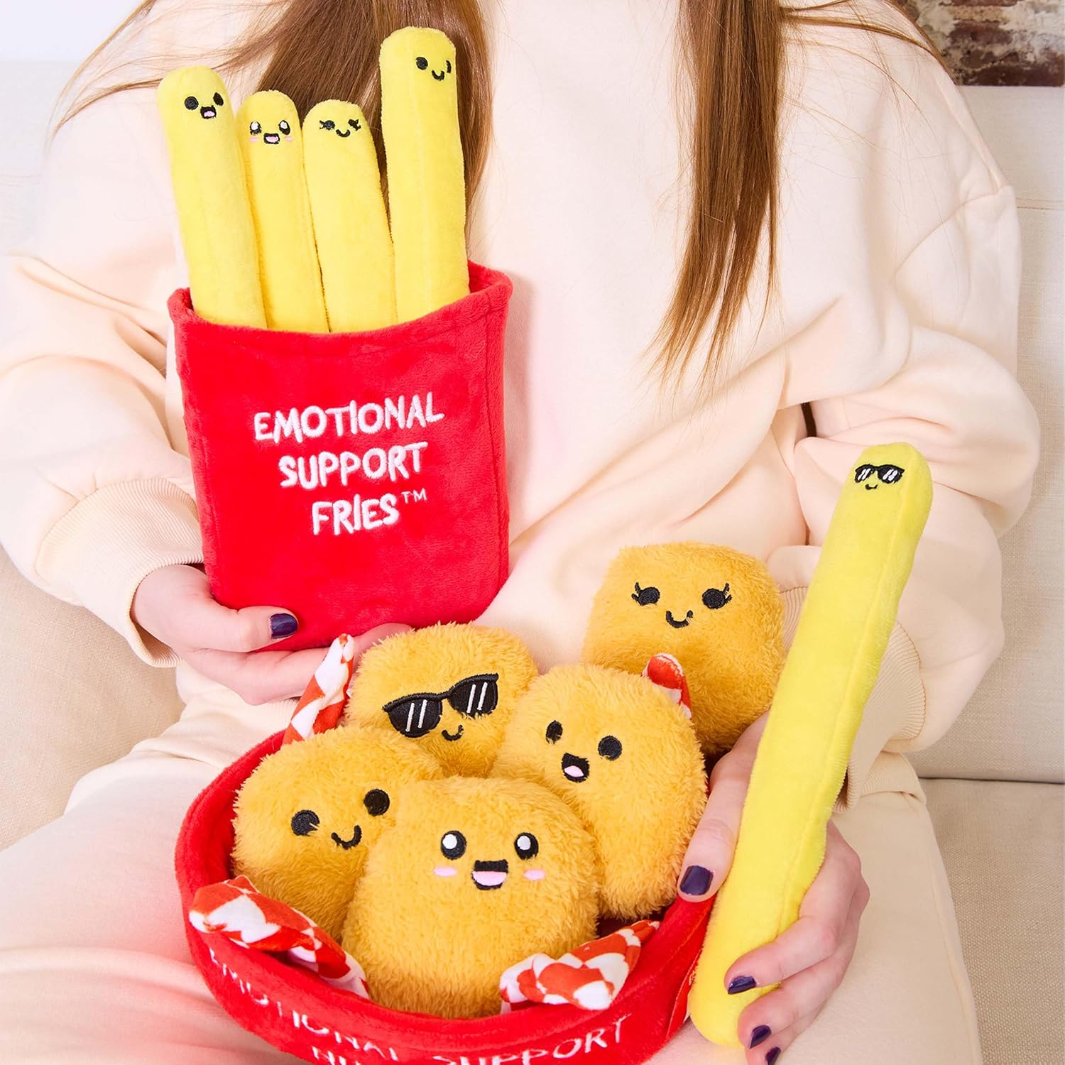 What DO You Meme? Emotional Support Fries - Plush Toy - the Perfect Cuddle Companion