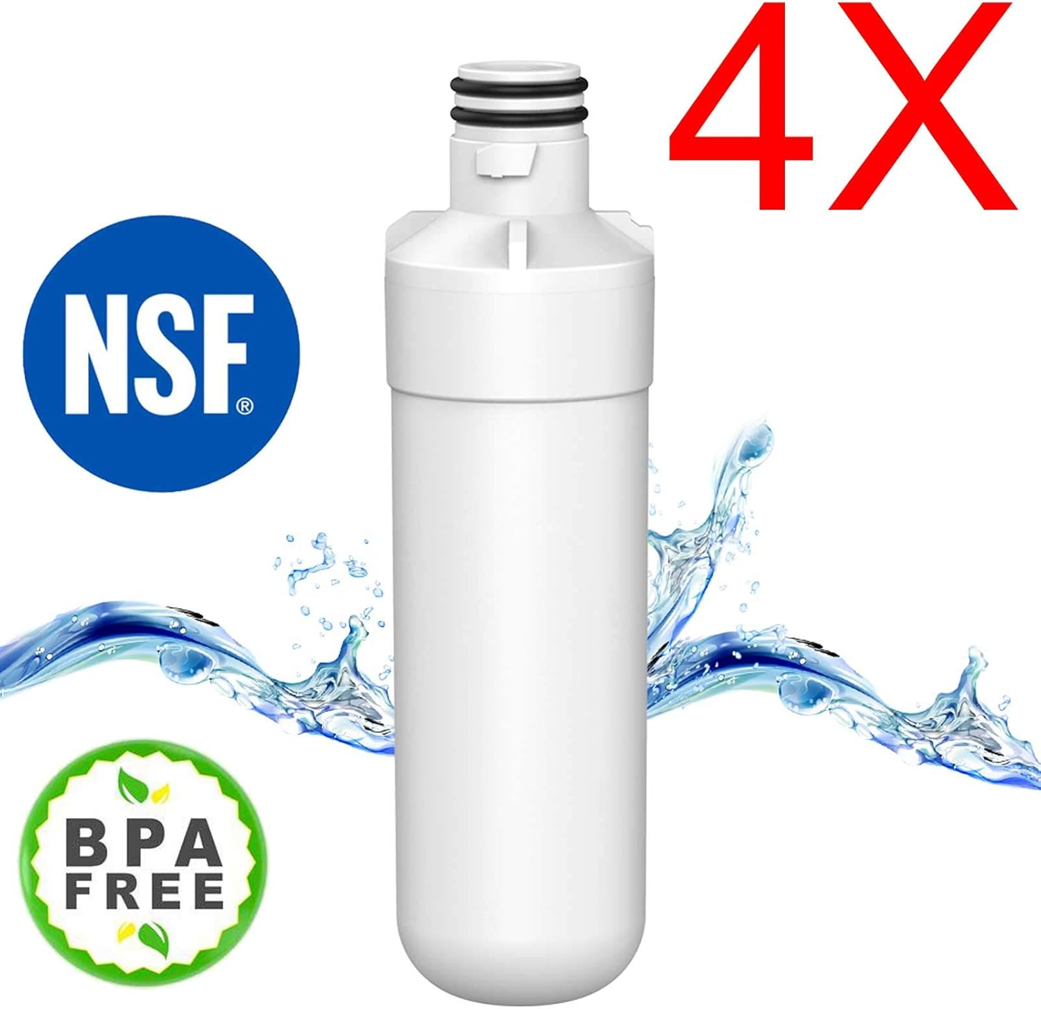 HJY 4X Refrigerator Water Filter for LG LT1000P LT1000PC LT1000PCS ADQ74793501 ADQ74793502 ADQ74793503 MDJ64844601 ADQ747935 LT-1000PC 74793501 74793506, Kenmore 46-9980 469980 9980 image number 2