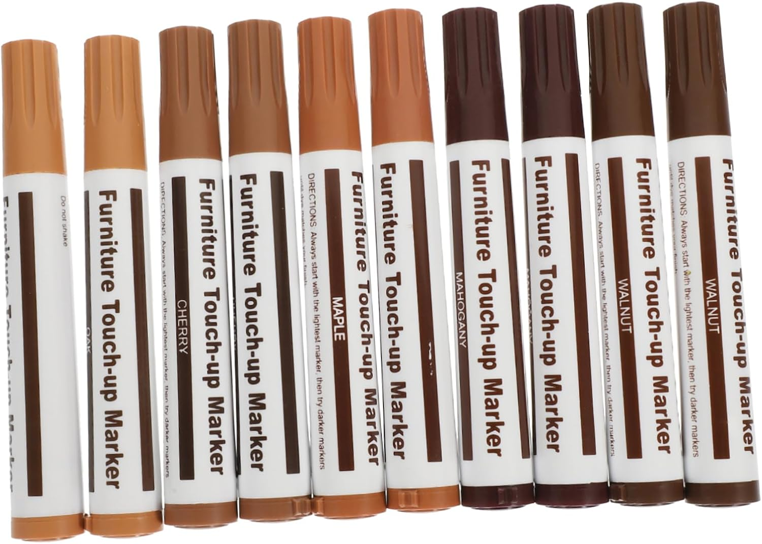 Healeved 10Pcs Wood Stain Repair Pens Touch-Up Markers for Furniture Floors Cabinets and Walls Quick-Drying Paint Markers for Scratches and Scuffs image number 5