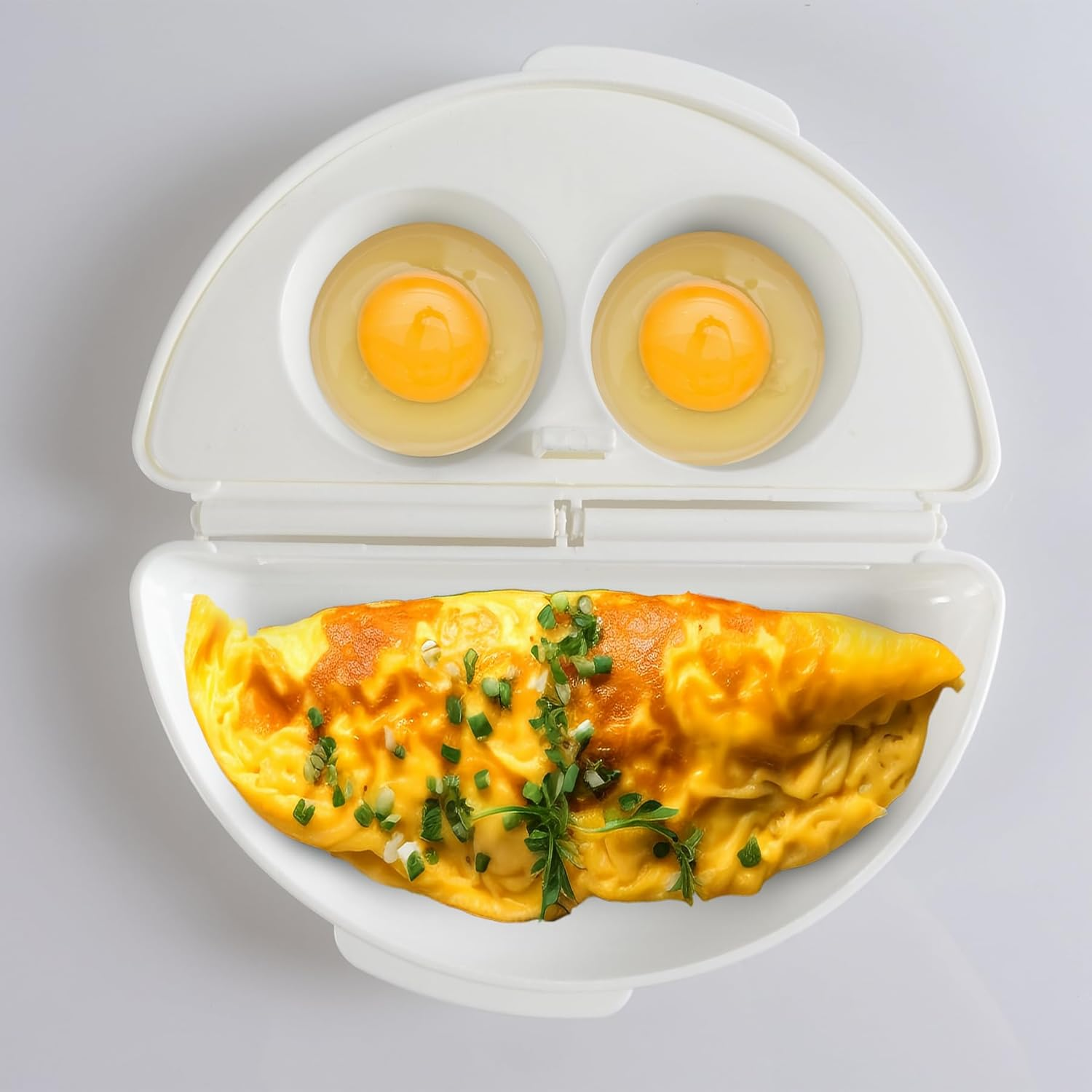 PHUSBLAY High-Heat Resistant Egg Poacher Cooker for Microwave - Easy Breakfast Cooking(17Cm X 10Cm) image number 4