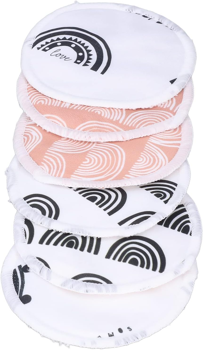 Breastfeeding Nipple Pad, Nursing Breast Pads Skin Friendly Reusable with Wash Bag for Daily Use image number 6