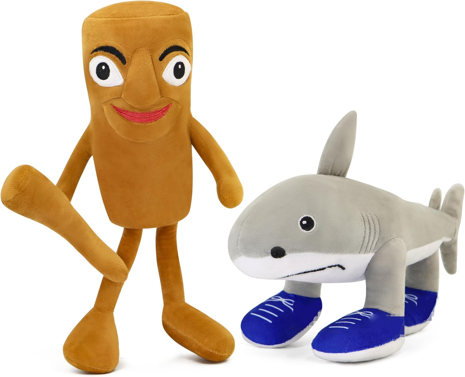 FAFVBING 2025 Italian Brainrot Plush &ndash; 12" Tralalero Tralala Sahur Animal Soft Pillow Toy &ndash; Funny Tung Tung Tung Meme-Inspired Collectible for Fans (Tung Tung Tung and Tralalero Tralala)