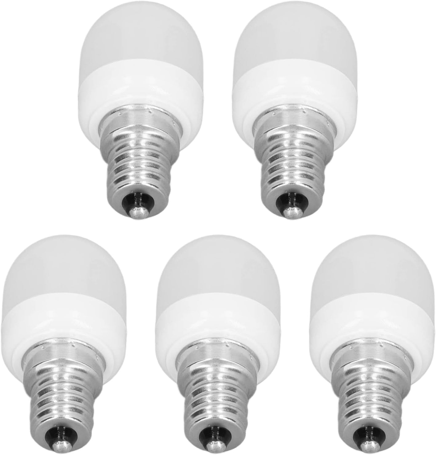 E12 Light Bulbs, Soft Light Bulbs 5Pcs AC220V E12 Wire for Ceiling Fan Lamp (Warm Light) image number 4