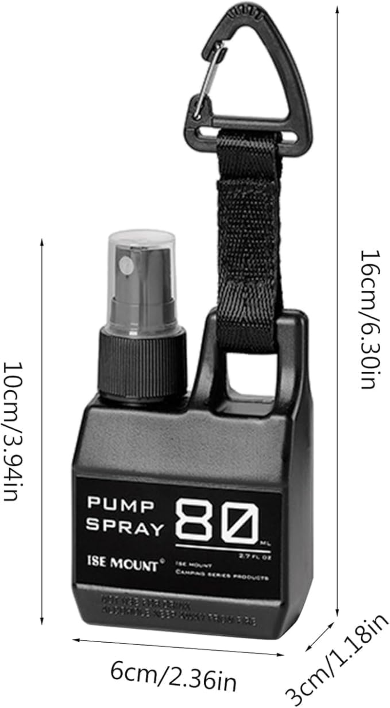 Portable Empty Cosmetic Container Outdoor Camping Hiking 80Ml Perfumes Refillable Spray Bottle with Buckle Outdoor Spray Bottle Spray Bottles for Empty Cosmetic Container, Black，Yellow image number 6