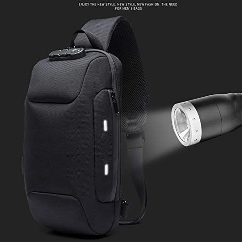 Anti-Theft Backpack with 3-Digit Lock Shoulder Bag Waterproof for Mobile Phone Travel/429 (Color : Green) image number 5