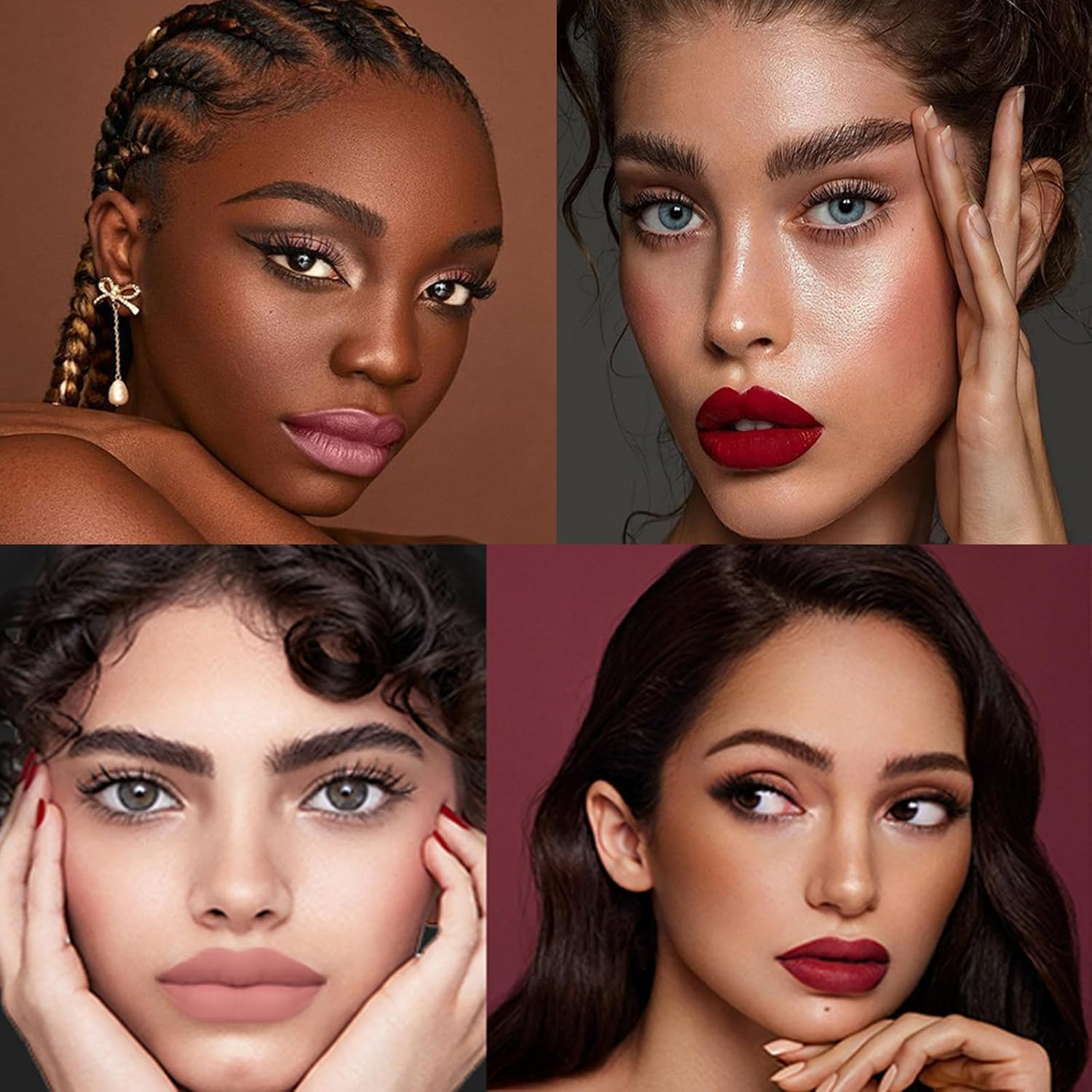 12Pcs Lip Gloss Make-Up Set, Matte Liquid Lipstick Lip Tint Stain Waterproof Long-Lasting Velvet Lipgloss Make up Gifts for Women Teenage Girls Birthday Valentine'S Day image number 2