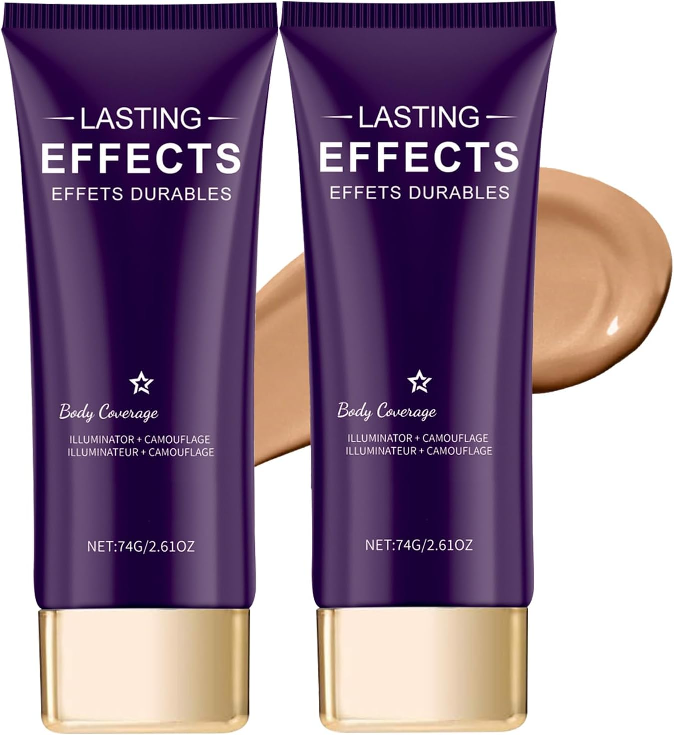 Body Coverage Perfector, All over Complexion Perfector, Tattoo Cover up Cream, Long-Lasting Lightweight Body Foundation, Waterproof Sweatproof Face Concealer, Even Skin Tone (2Pcs Natural) image number 1