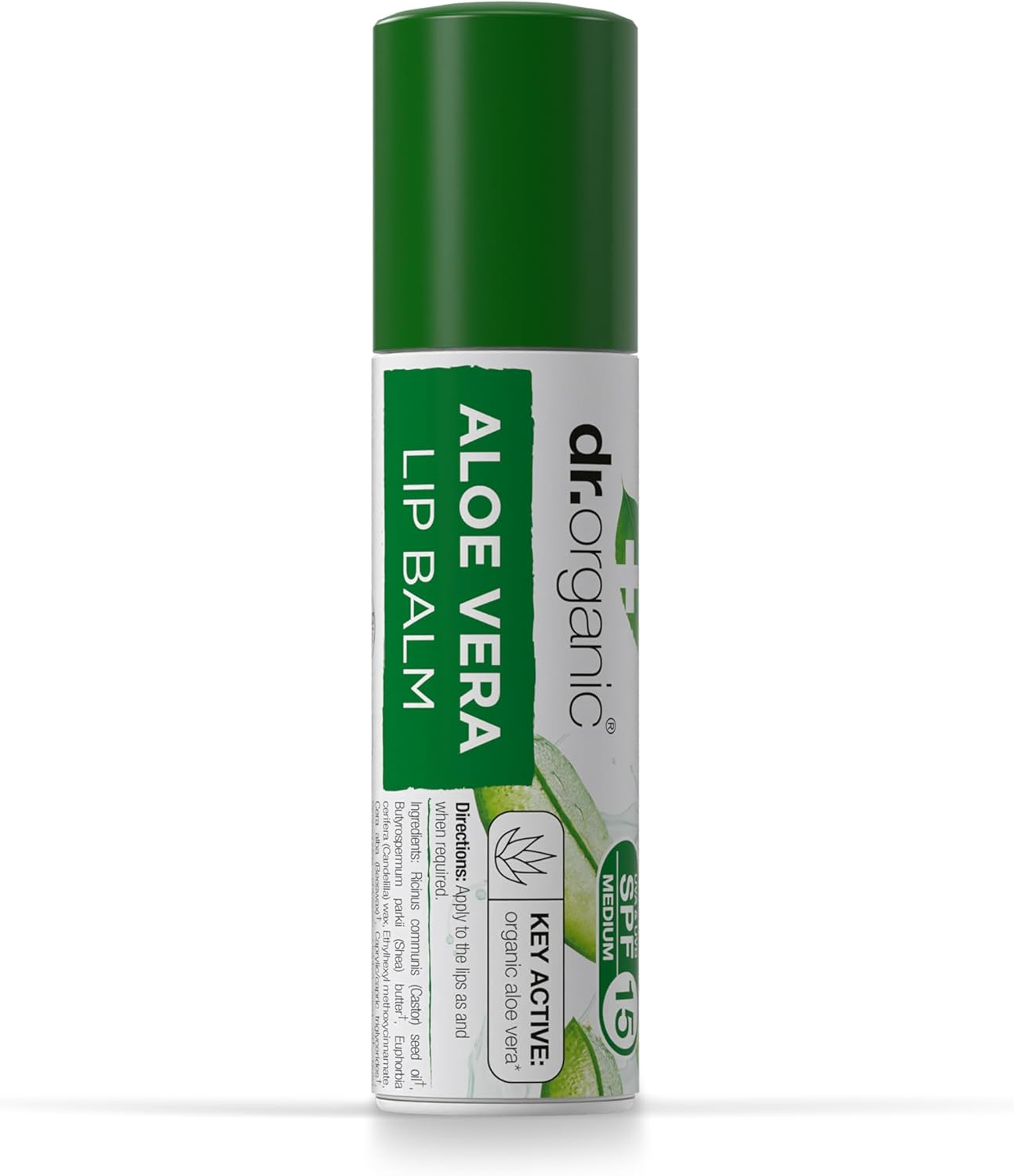 Dr Organic Aloe Vera Lip Balm, Moisturising, SPF 15, Mens, Womens, Natural, Vegetarian, Cruelty-Free, Paraben & Sls-Free, Organic, 5.7Ml image number 6