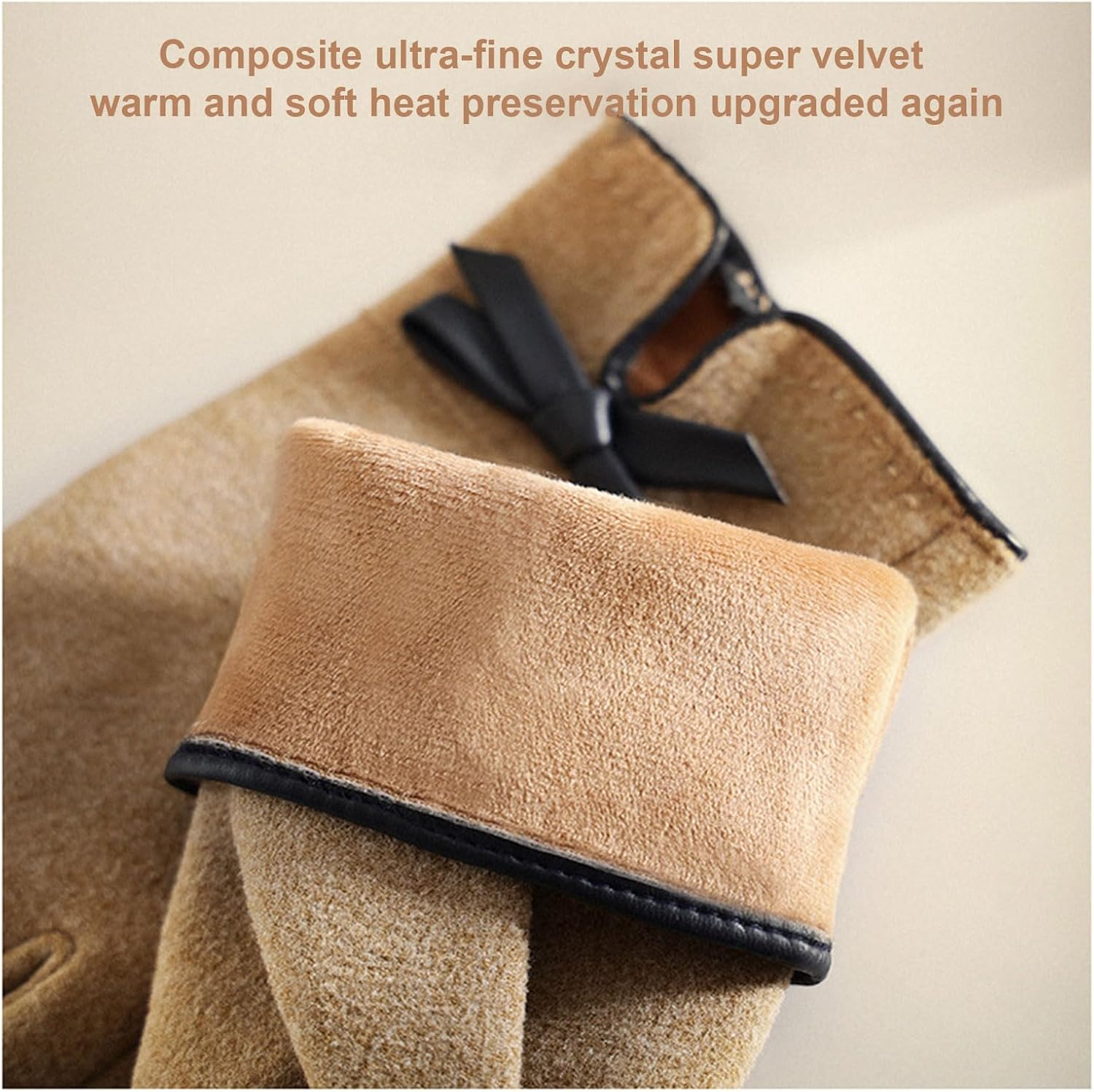 ZVCXOE Women Winter Gloves Warm Windproof Cold Protection Women Touchscreen Typing Full Finger for School Bicycle Travel