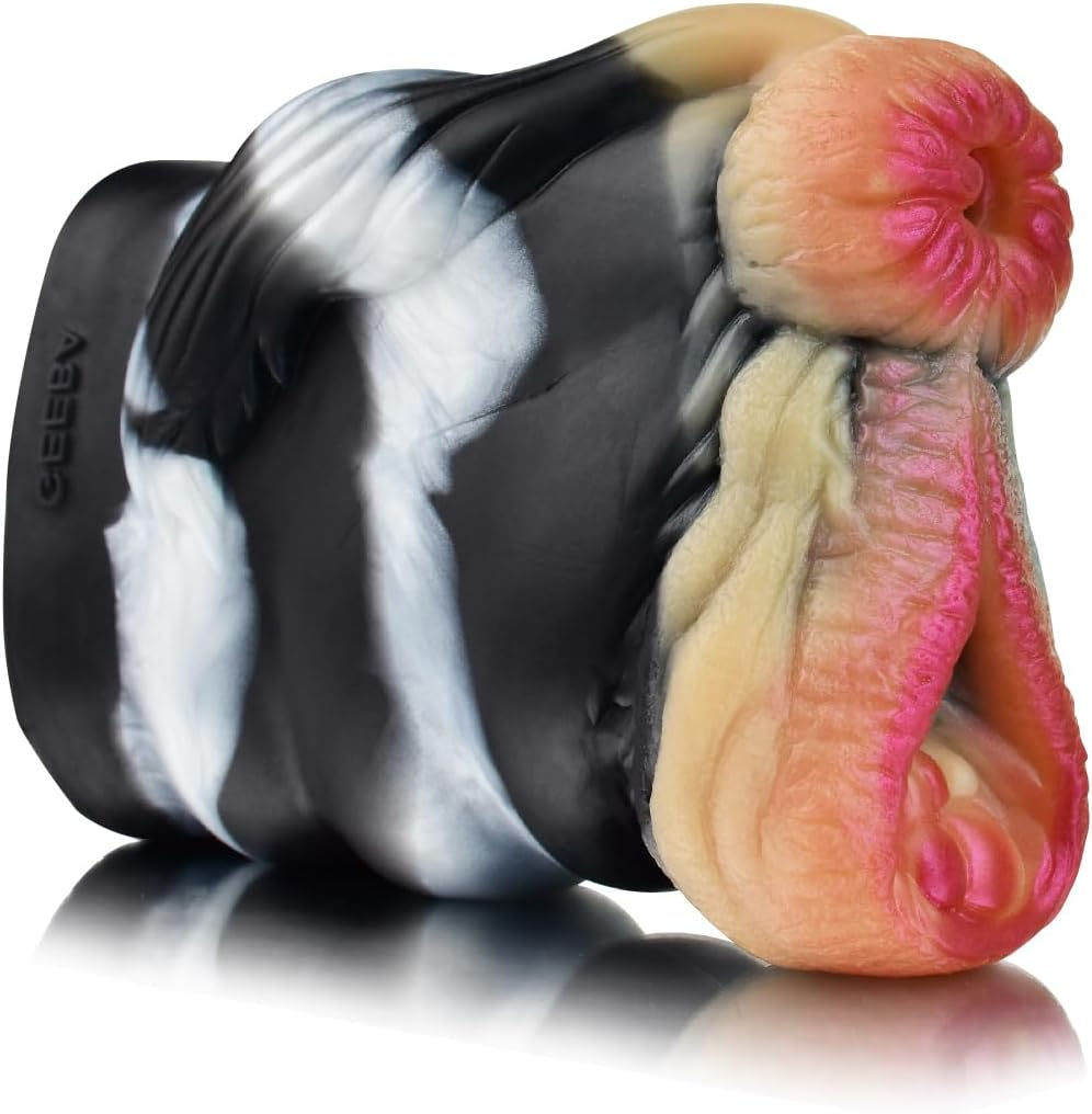 Fantasy Masturbator,Geeba "Escape for Mating" Horsey Obsession,Fantastical Zebra Style Silicone Stroker,Double Holes Erotic Adult Sex Toy image number 2