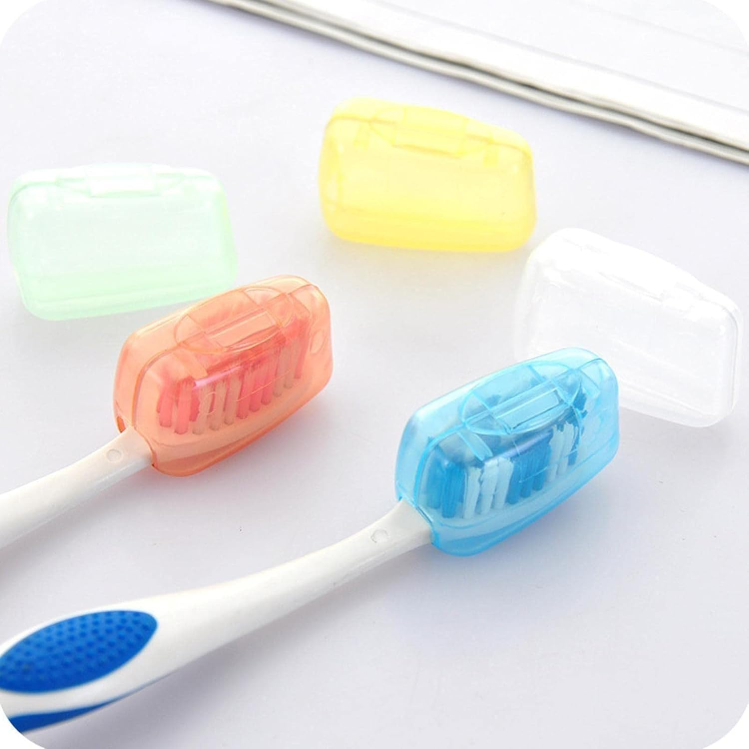 5Pcs Portable Toothbrush Cover Toothbrush Head Outdoor Dustproof Travel Germproof Toothbrush Camping Cover 2023 Protectiv image number 4