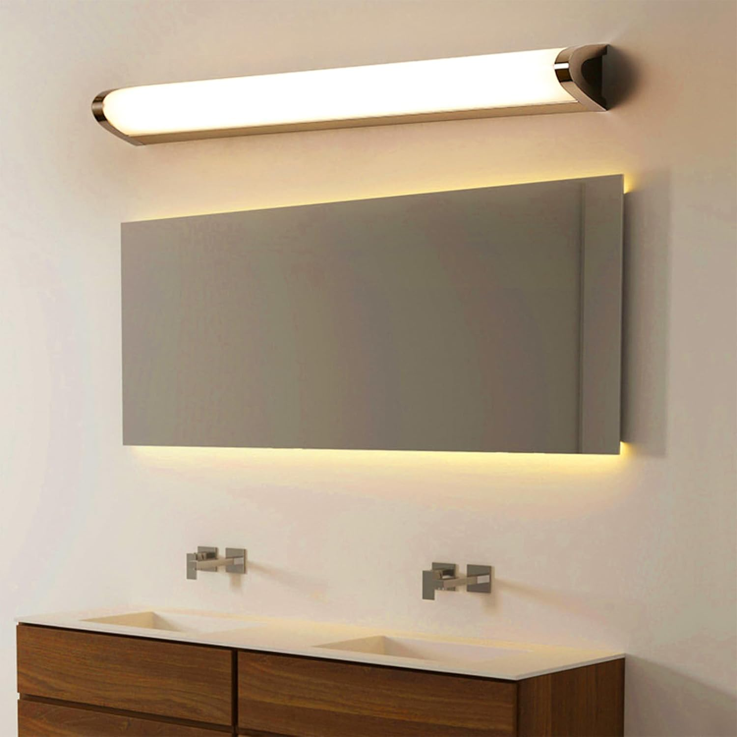 LED Bathroom Wall Light above Mirror Wall Lamp Waterproof IP44 Sconce Wide Lighting Range Silver Bathroom Hotel Toilet Shower Room 3000K/4500K/6500K (Warm Light,60Cm) XXZ image number 2