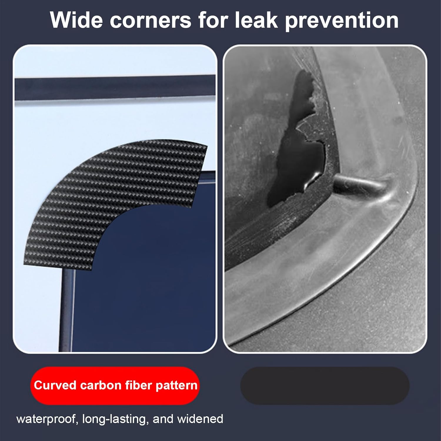 Car Sunroof Sealing Strip | Car Weather Stripping Trim | Leak-Proof Noise Reduction Automotive Weatherproof Tape for Road Trip Travel Outdoor Driving - White image number 6