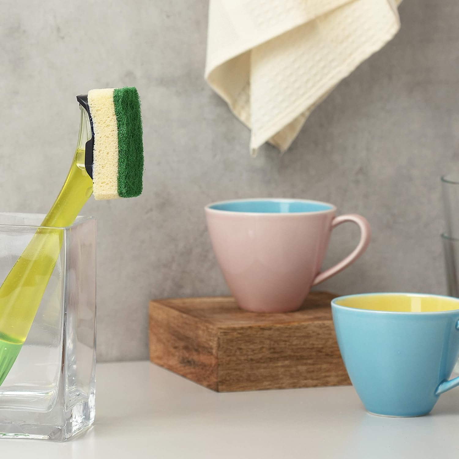 Dishmatic Bonus Pack 1 Fillable Handle and 6 Green Sponge Refills image number 6