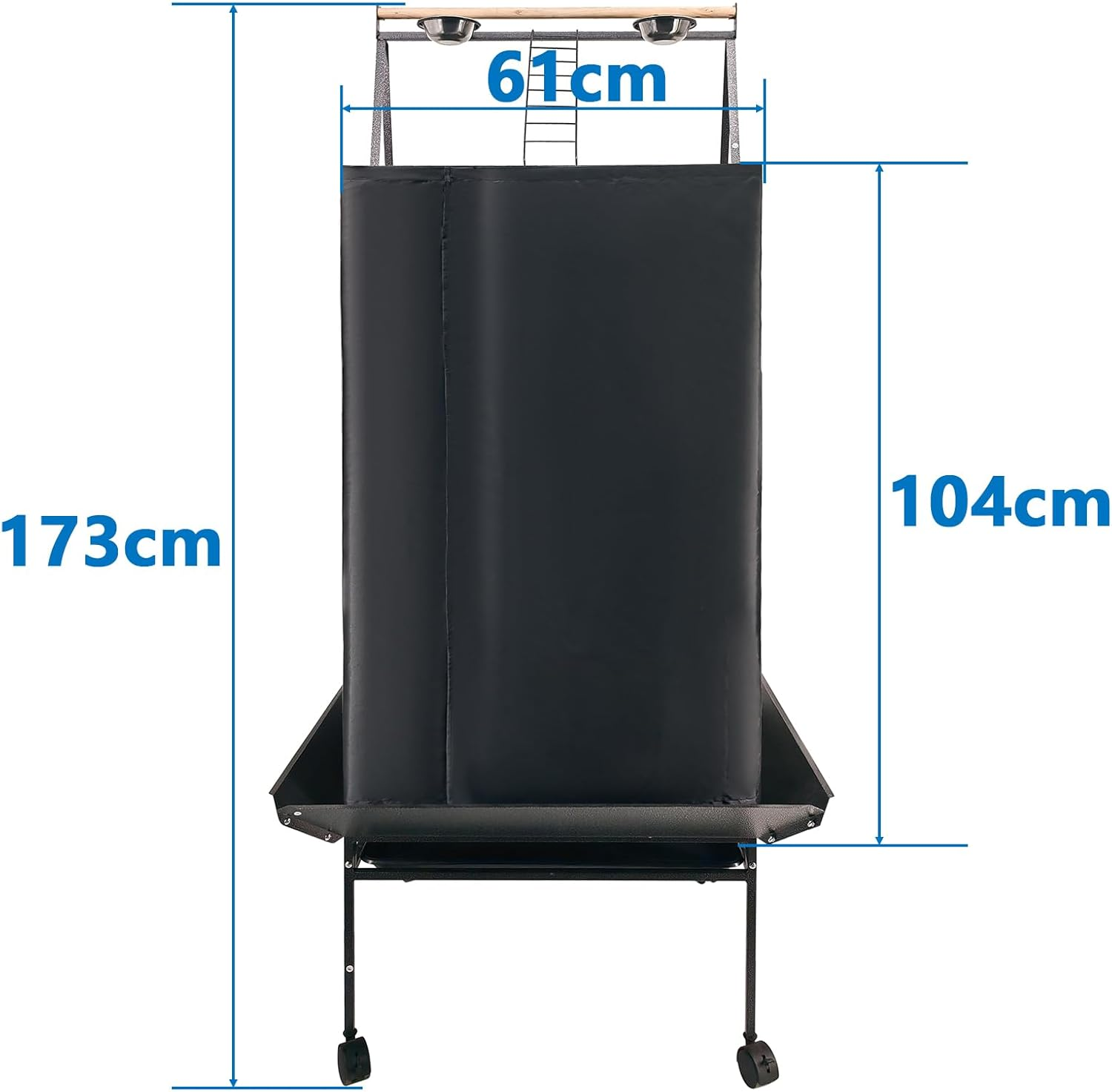 Good Night Bird Cage Cover for Large Bird Cage with Play Top with Storage Pocket, 68" image number 2