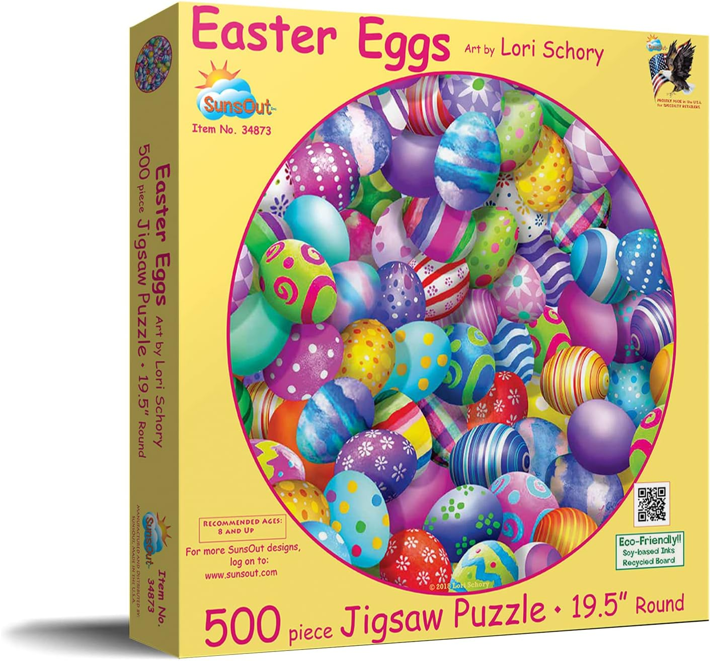 SUNSOUT INC Easter Eggs 500 Pc Jigsaw Puzzle By image number 3