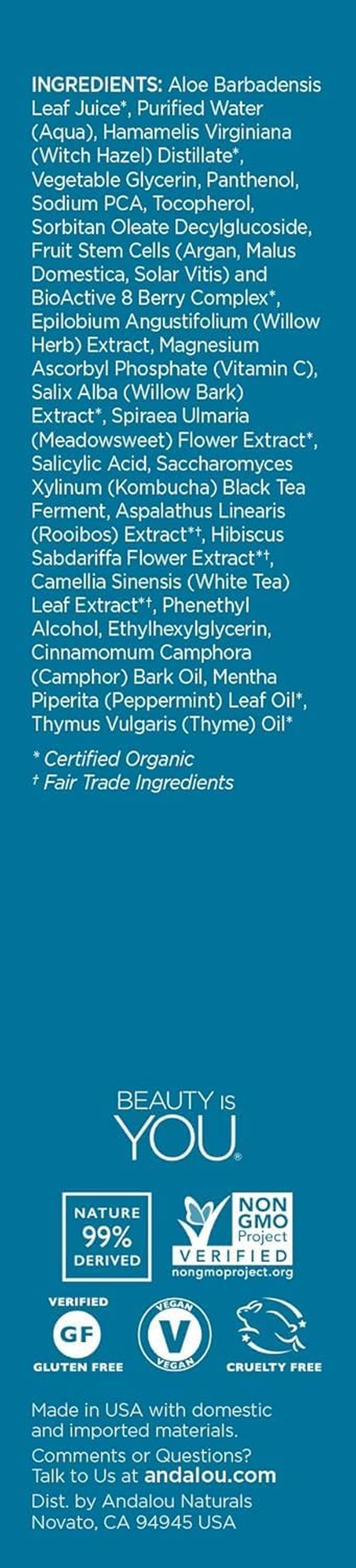 Andalou Naturals Andalou Naturals Clear Skin Willow Bark Pure Pore Toner 178Ml, 178 Millilitre