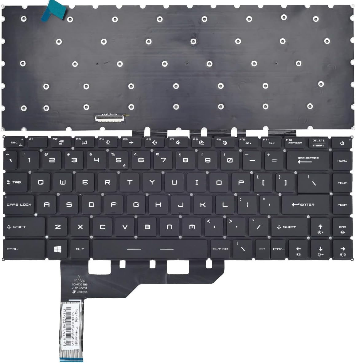 Replacement Keyboard for MSI GS66 Stealth 10SD 10SF 11UH 12UH GE66 Raider 10SF & MSI GP66 MS-1542 Stealth 15M Series Laptop, MSI GS66 Stealth with Per-Key RGB Backlit Keyboard US Layout image number 1