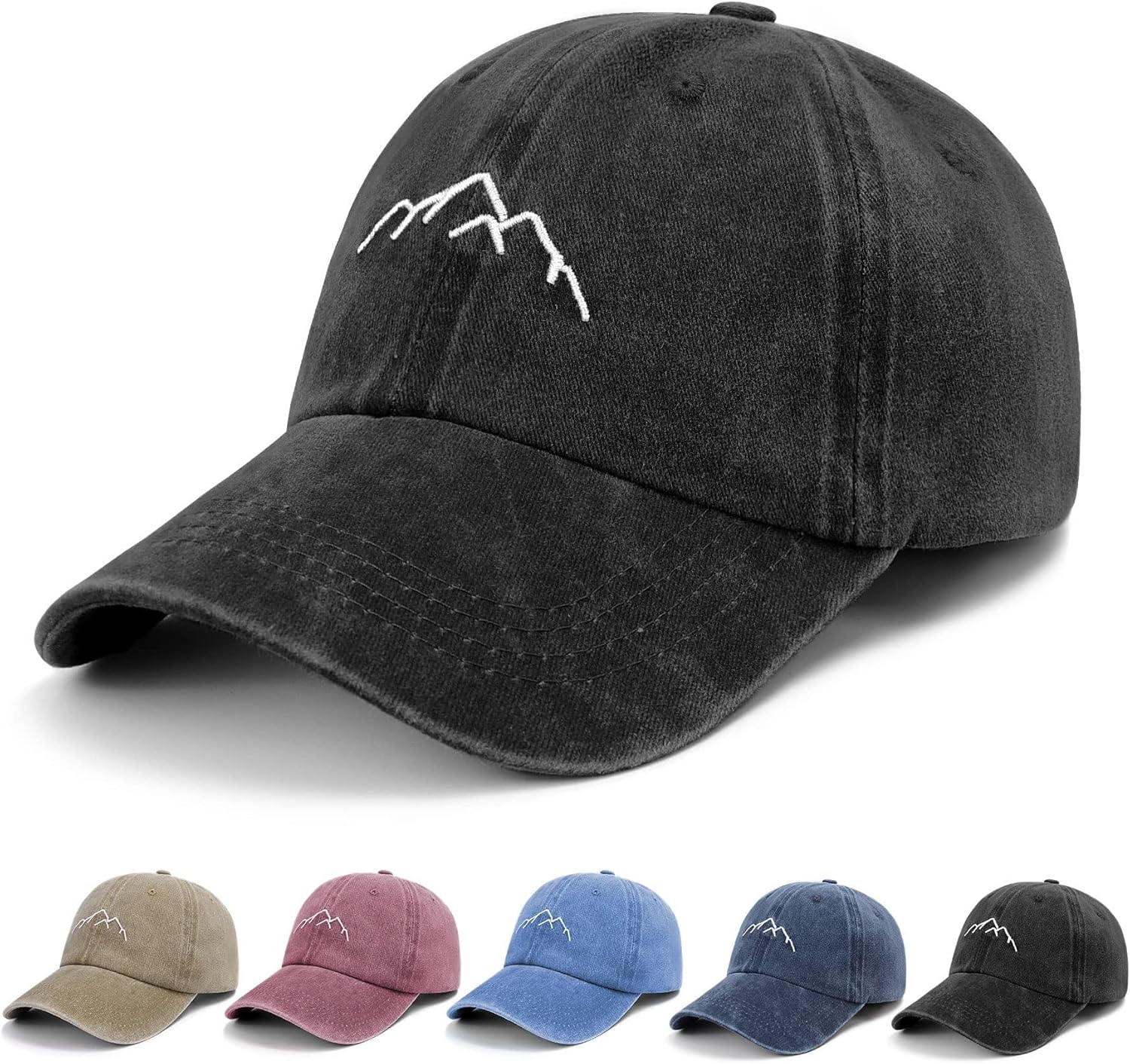 Hebenie Men'S Baseball Cap - Adjustable Classic Washed Vintage, Lightweight & Comfortable, Perfect Fit for Larger Heads Soft Stylish Sports Hat - Multiple Colors Available
