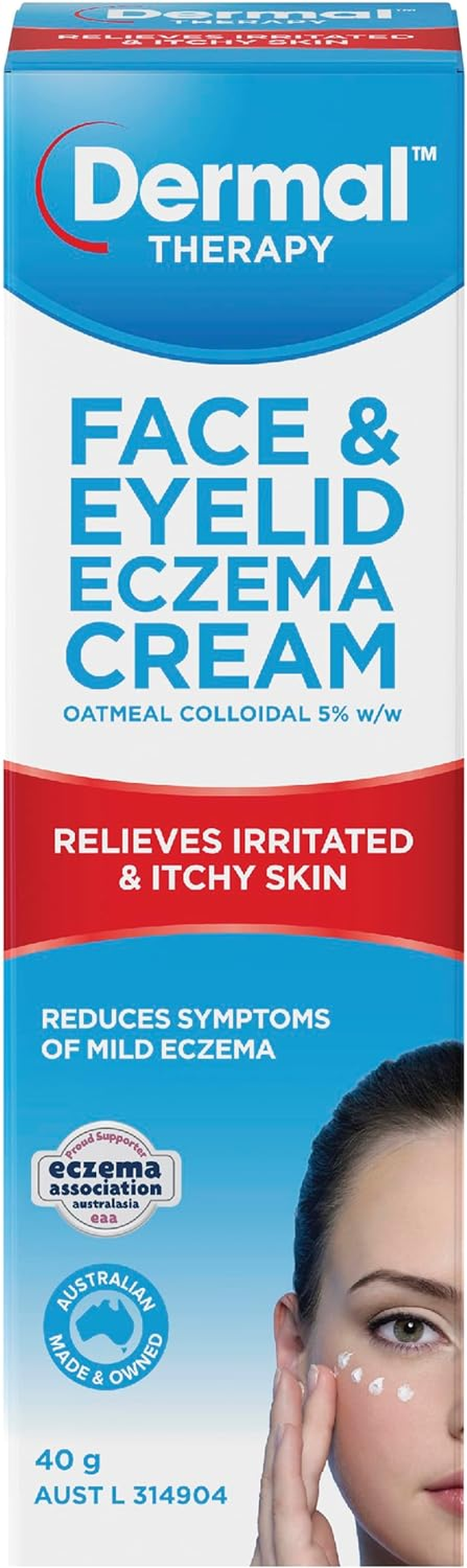 Dermal Therapy Face & Eyelid Eczema Cream - Gentle Eye Cream for Eczema & Dermatitis on Sensitive Skin, Reduces Itchy, Dry Skin, Non-Greasy, No Residue, Soothing Ointment for Irritated Skin, 40G image number 4