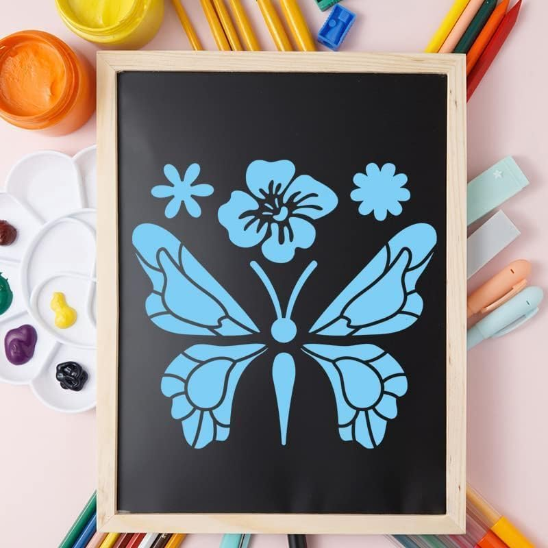 12 Pieces Butterfly Template Drawing Templates Painting Templates, Reusable Drawing Templates for DIY Craft Scrabooking Wall Decoration image number 3