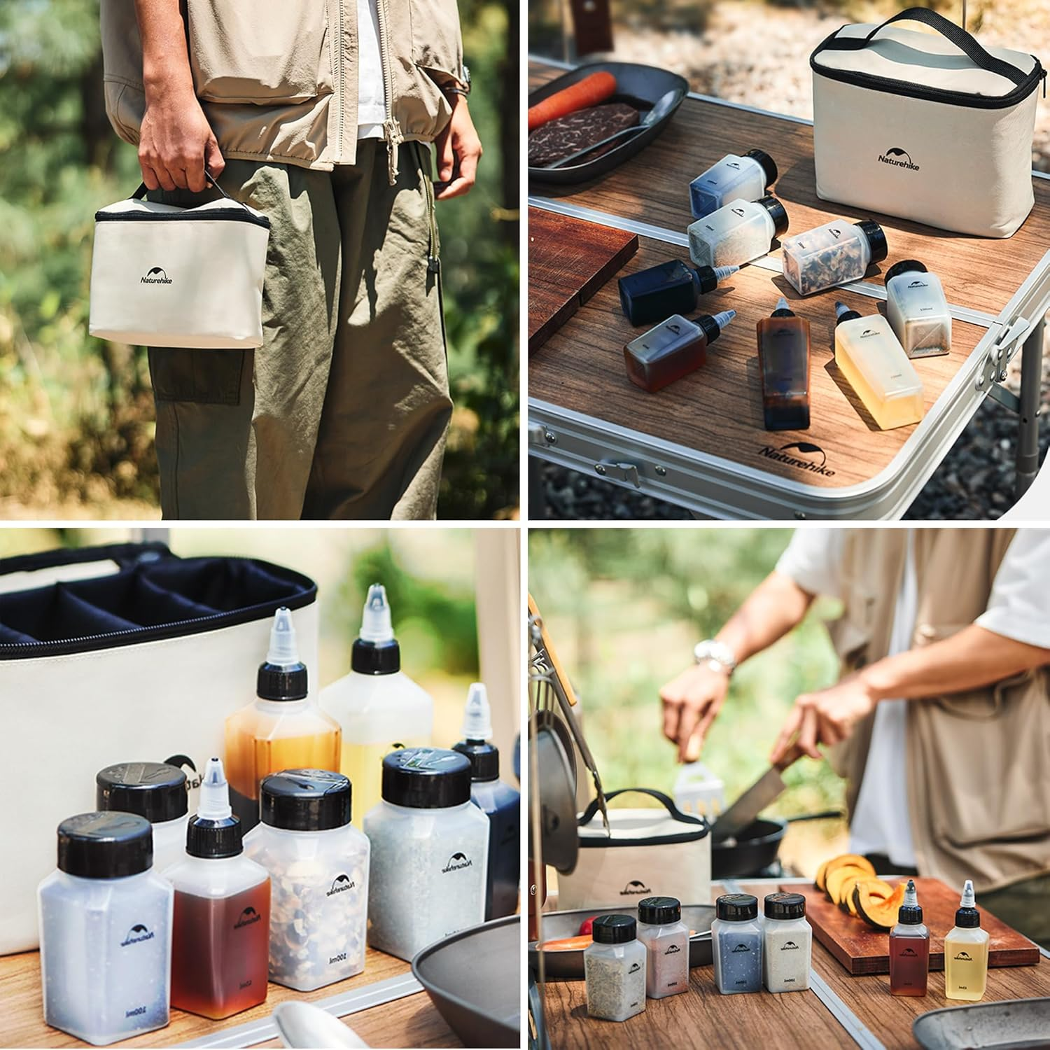 Windhike Naturehike PP 6/8 Pcs-Set Travel Spice Containers, Camping Spice Kit with Separable Storage Bag, Portable Anti-Leakage Design Spice Condiment Dispenser for Picnic BBQ Backpacking Hiking (8) image number 2