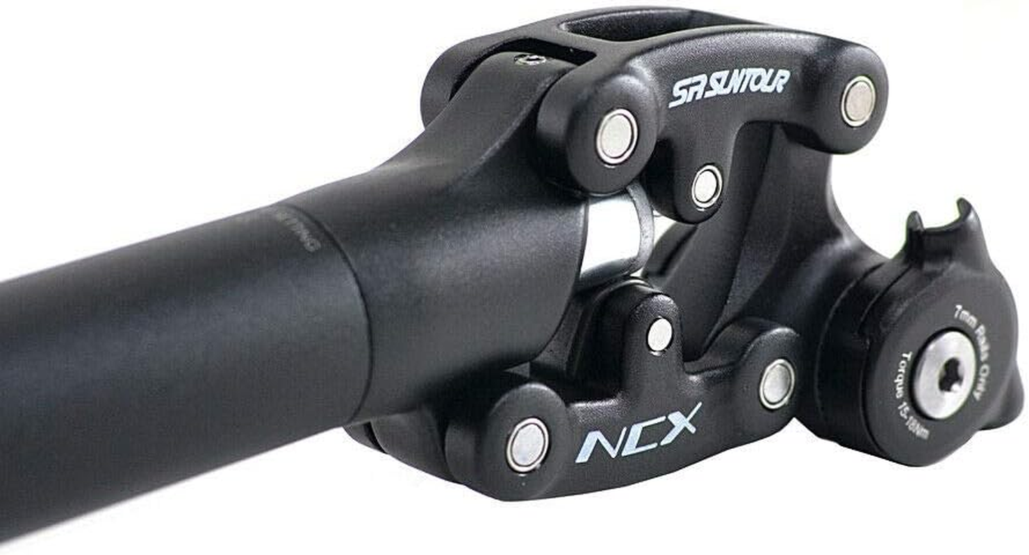 SR Suntour SP12 NCX Suspension Seat Post with Protective Cover 31.6X400Mm,Black, VK2353
