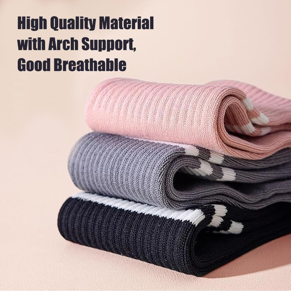 Meunmro Yoga Socks 6 Pairs for Women, Pilates Grip Socks, Non-Slip Socks for Yoga Pilates Ballet Dance Fitness, One Size image number 2