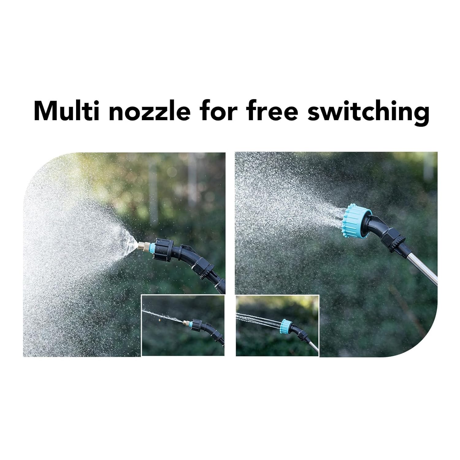 Electric Garden Sprayer - 1.35 Gallon Upgraded Battery Powered Sprayer, Weed Sprayer with 3 Mist Nozzles/Battery Indicator / 23.6 Telescopic Wand/Shoulder Type image number 6