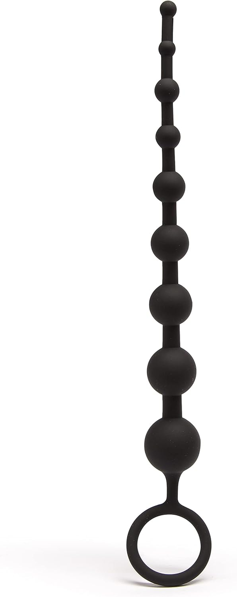 Lovehoney Blue Anal Beads String with Finger Loop - Smooth and Flexible PVC - Beginner Friendly - Graduated Sizes - 6 Inch