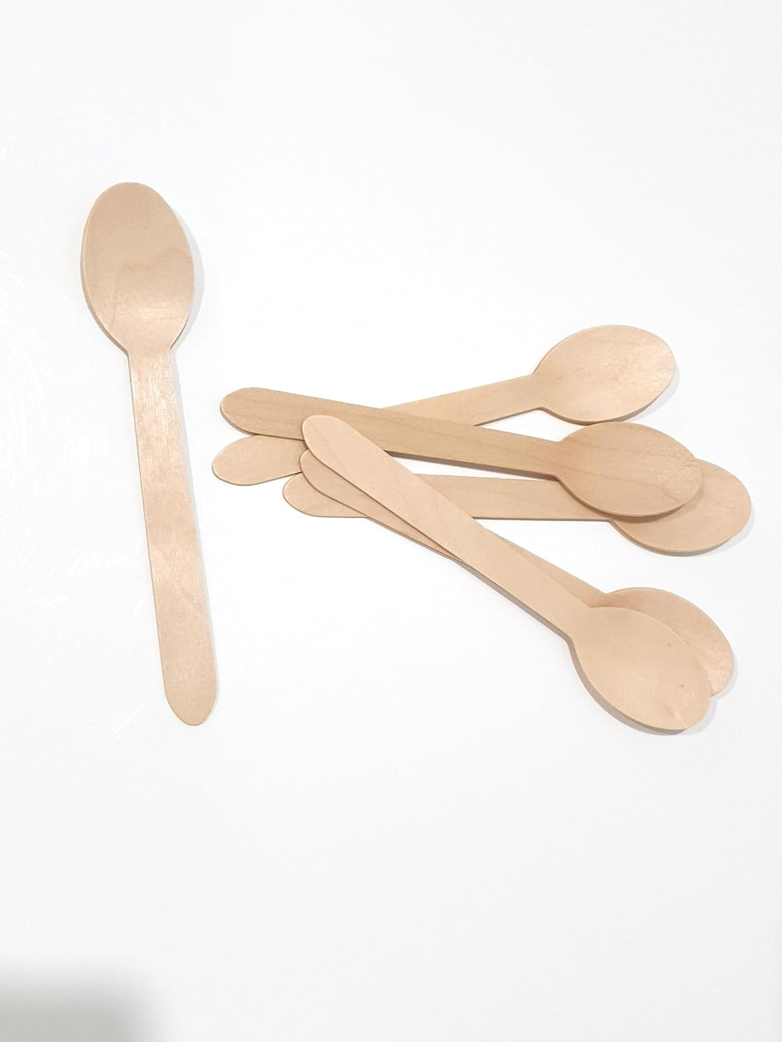 Generic Butterfly Disposable Wooden Spoons Pack of 50 Eco-Friendly Biodegradable Natural Wooden Cutlery, CUT01 image number 5