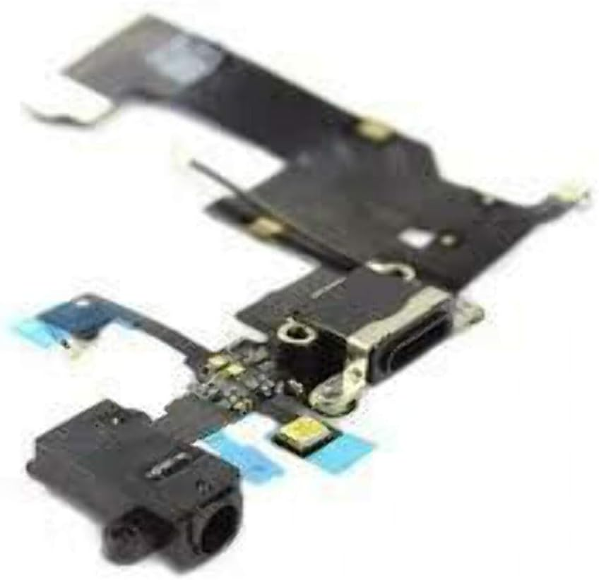 Smartex&reg; Charging Socket with Flex Cable Compatible with Iphone 6 Light Grey - Dock Connector with Integrated Microphone, Home Button, Speaker Connection