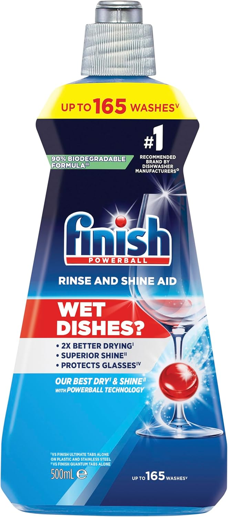 Finish Dishwashing Rinse Aid, Regular Liquid, 500Ml