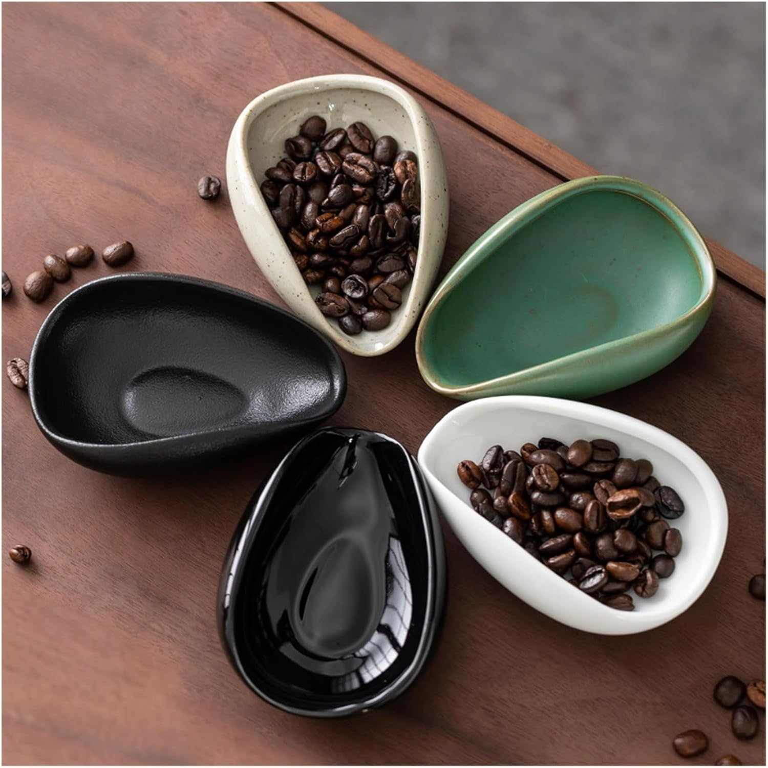 Coffee Beans Dosing Cup Trays Pottery Tea Separator Vessel Ceramic Measure Ware Espresso Bean Scoop Shovel Accessories ﻿(Type S) image number 3