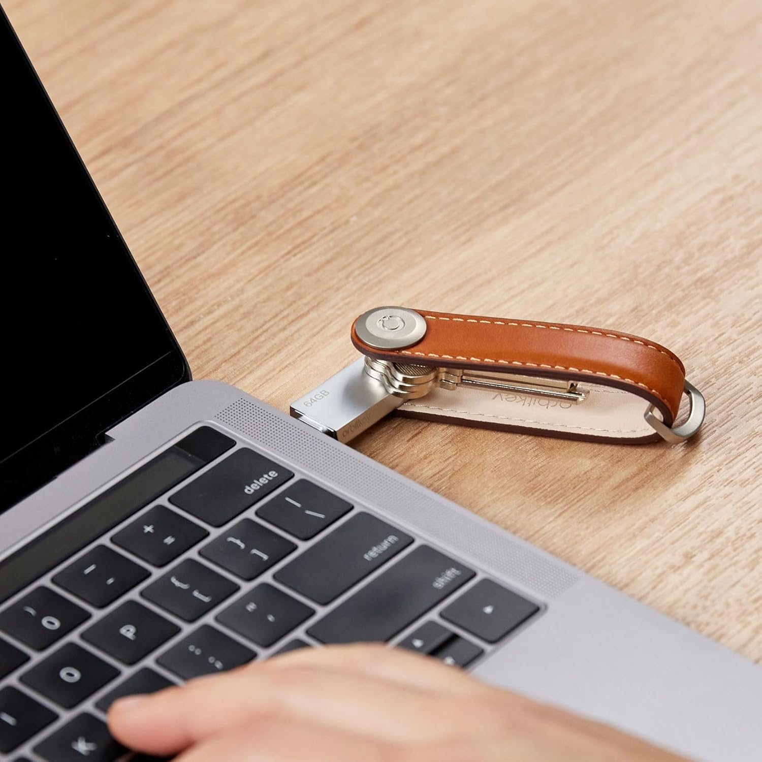 Orbitkey USB-C | Thumb Drive with Fast Transfer Chip | Slim Profile Compatible Key Organizer & Key Ring image number 2
