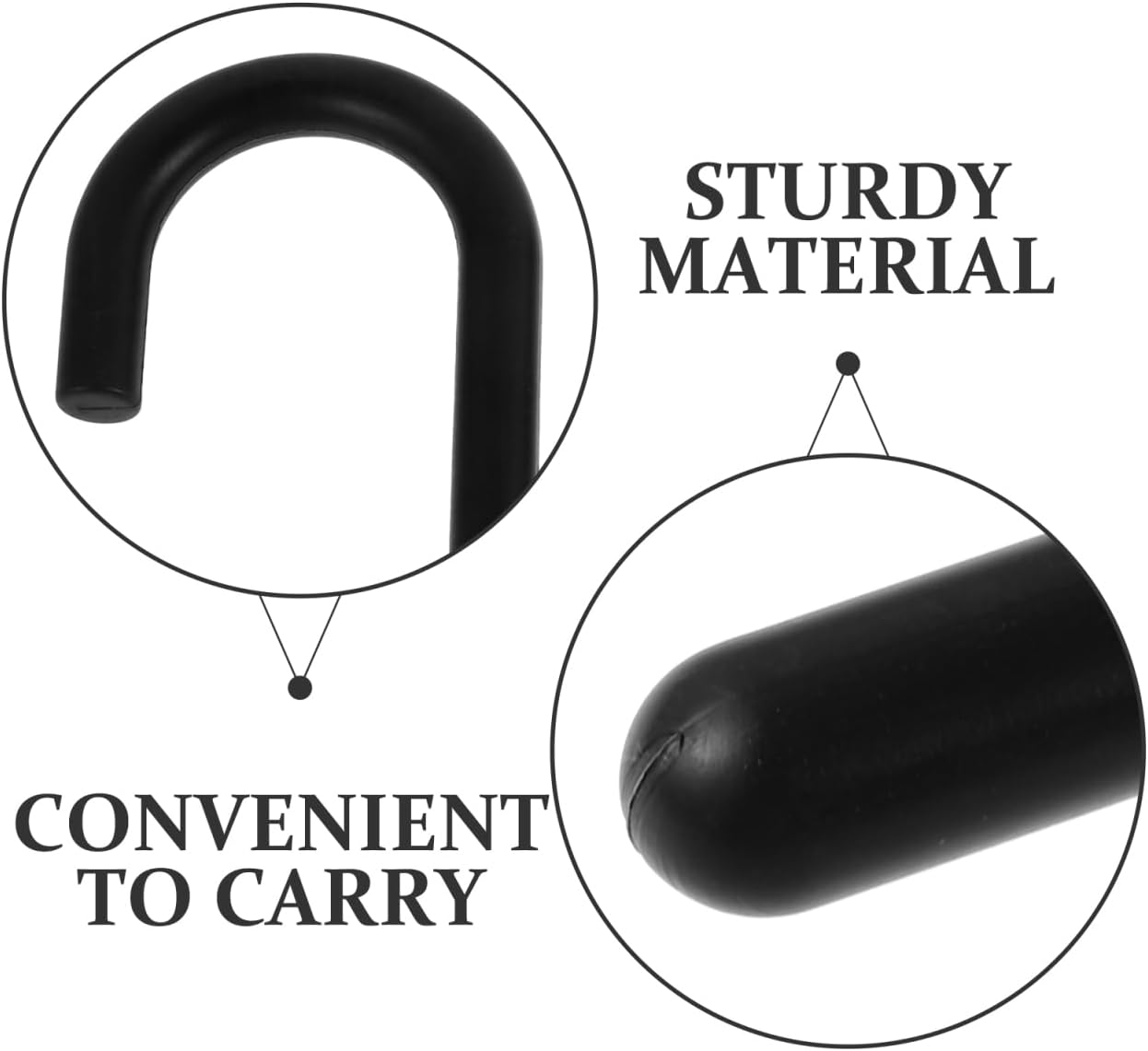 Housoutil Halloween Grandpa Retro Prop Cane, Costume Walking Stick, Cosplay Stage Performance Prop, Black Plastic Decorative Walking Stick, 76 Cm image number 6