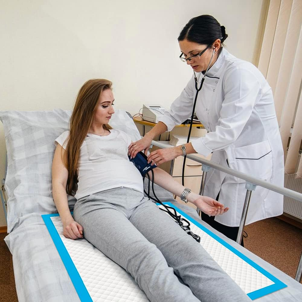 Clevinger Disposable Bed Underpads, 90X60Cm Disposable Incontinence Bed Pads, Multi-Layered Ultra Thick Super Absorbent Protection Disposable Bed Pee Pads for Adults Elderly Kids Puppy (4Pack-160Pcs) image number 1