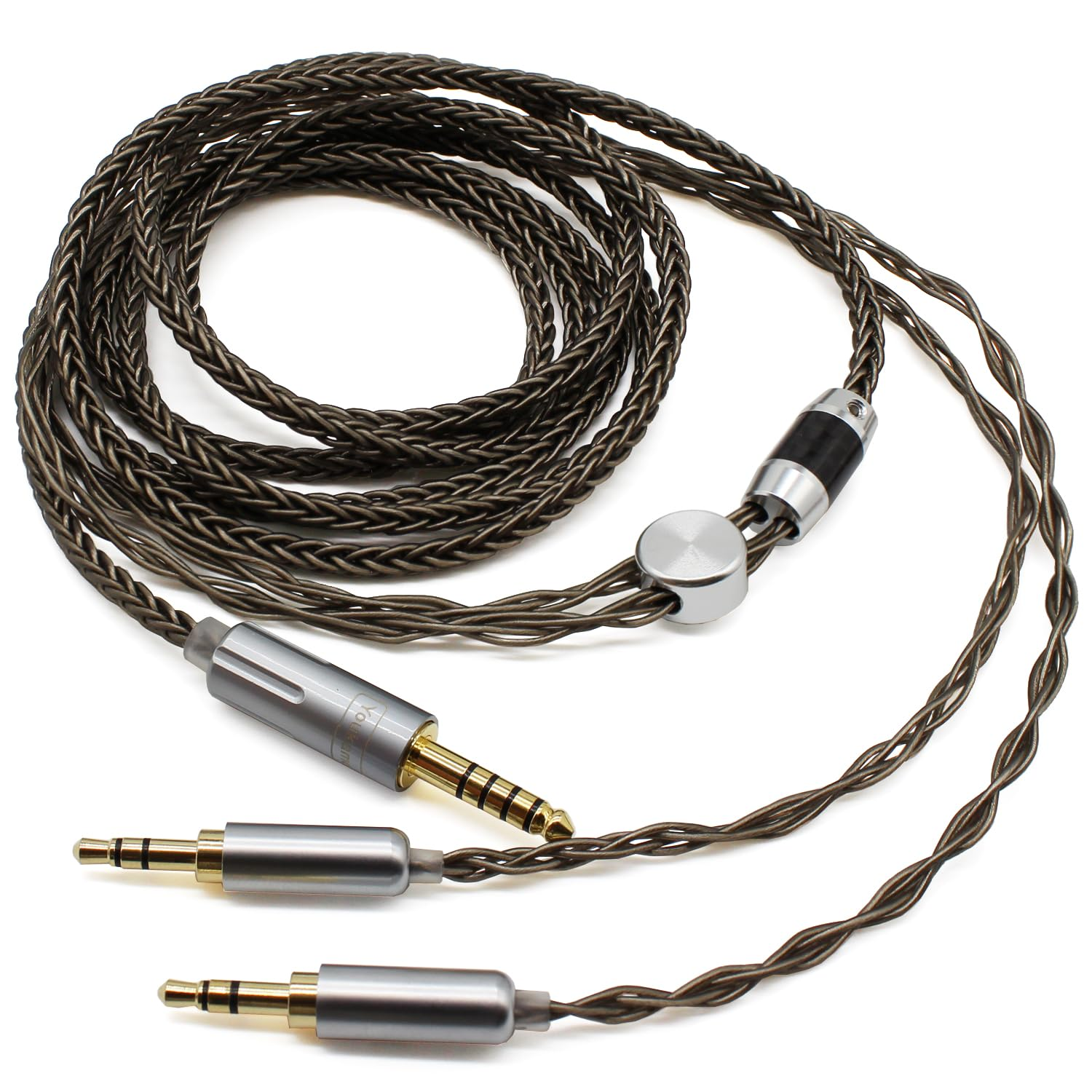 Youkamoo 4.4Mm Cable Compatible for Hifiman HE4XX, He-400I Headphones 8 Core Braided Silver Plated Replacement Audio Upgrade Cable (4.4Mm to Dual 3.5Mm Male Version) image number 5