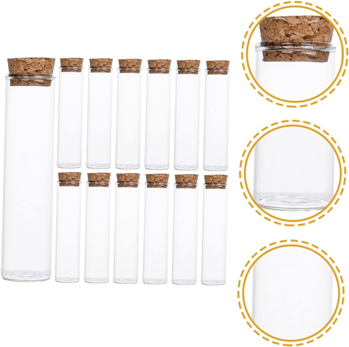 Levemolo Glass Vials with Cork 50Ml Small Glass Storage Bottles Laboratory Sample Liquid and Powder Vials for Travel and Craft 24Pcs Set image number 2