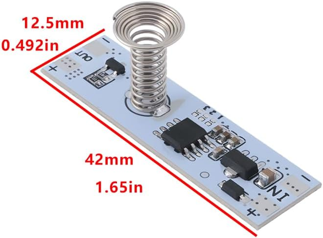 Emsea 8Pcs Touch LED Dimmer Module DC 5-24V Switch Module for DIY Wardrobe Cabinet Lights, Display Cabinet Lights, LED Hard Light Strips, Light Belts image number 2