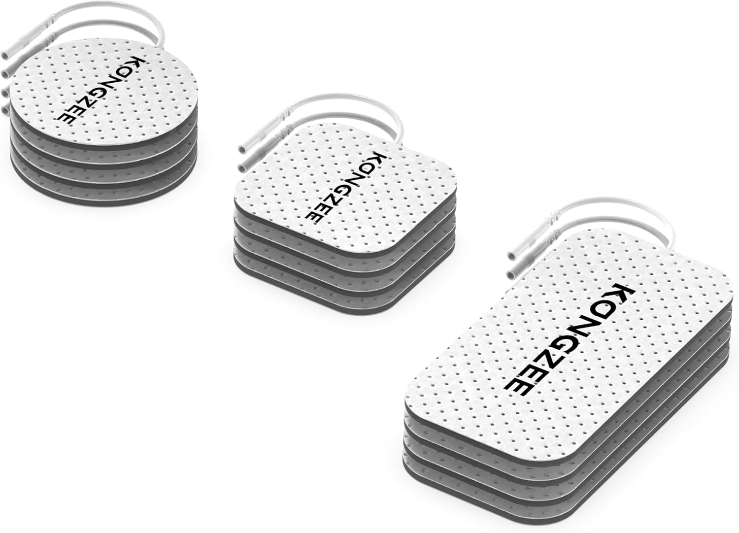 KONGZEE Tens Electrode Pads, 12Pcs Self Adhesive Electrode Pads for AS9026 (WHITE) image number 2